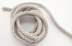 Bavlněná oděvní šňůra - béžovo šedá - průměr 0,5 cm