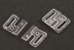 Bra fastening - transparent - pulling hole width 1.4 cm