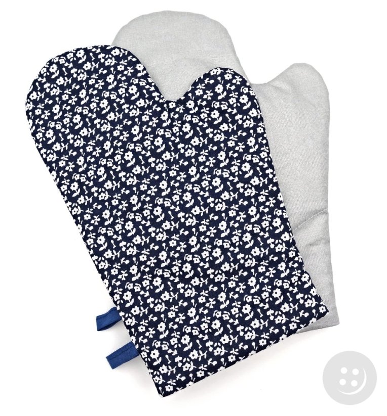 Topflappen mit Teflon und Magnet Blaudruck – Detail