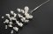 Sprig of flowers with pearl - off white - length 25 cm