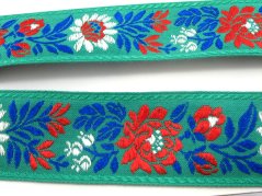 Festive ribbon - green - width 3,6 cm