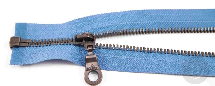 Dělitelný kovový starokovový zip č.5 více barev - délka (30 - 100 cm)