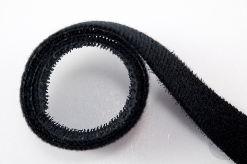 Klettband beidseitig - schwarz - Breite 2 cm