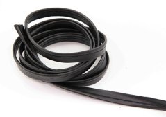 Paspalband - Leder - schwarz - Breite 1,4 cm