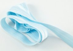 Fold over elastic trim - light blue - width 1.5 cm