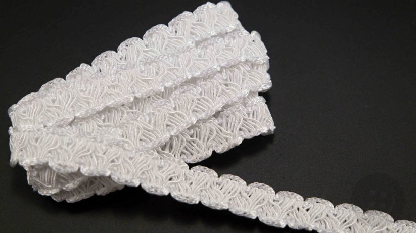 Galloon trim - white - width 1.4 cm