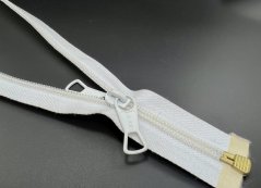 Spiral zipper No. 8 double-sided dividing 240 cm II. quality white