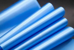 Luxury satin ribbon - light blue - width 15 cm