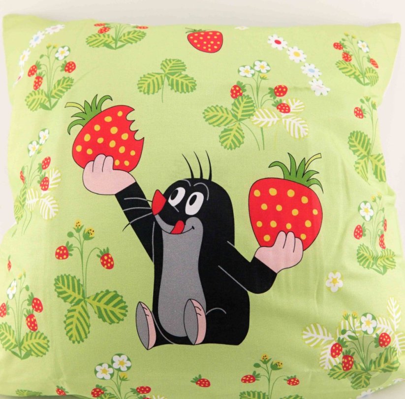 Mole in the meadow - pillow cover with zipper