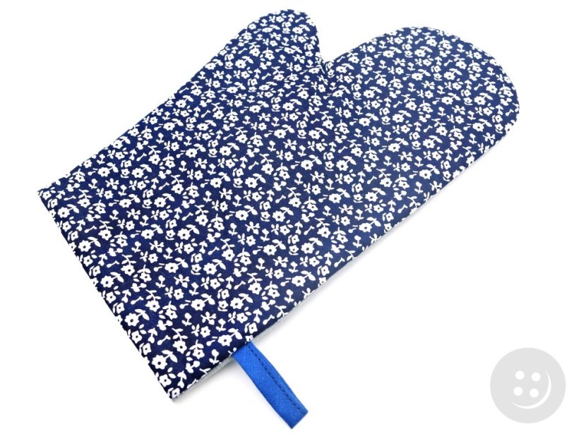 Topflappen mit Teflon und Magnet - Blaudruck - 1 Paar