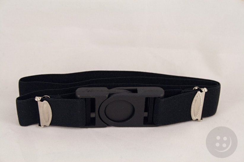 Children's belt - black - width 2,5 cm