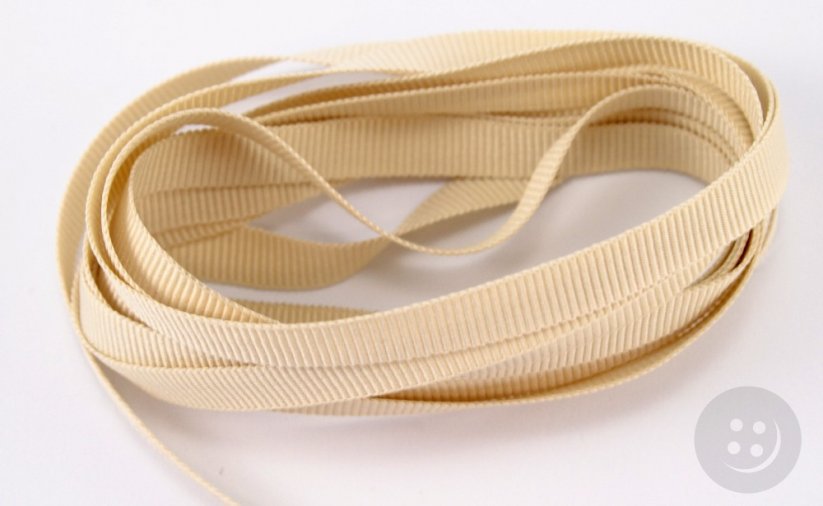 Coat hanging ribbon - cream - width 0.8 cm