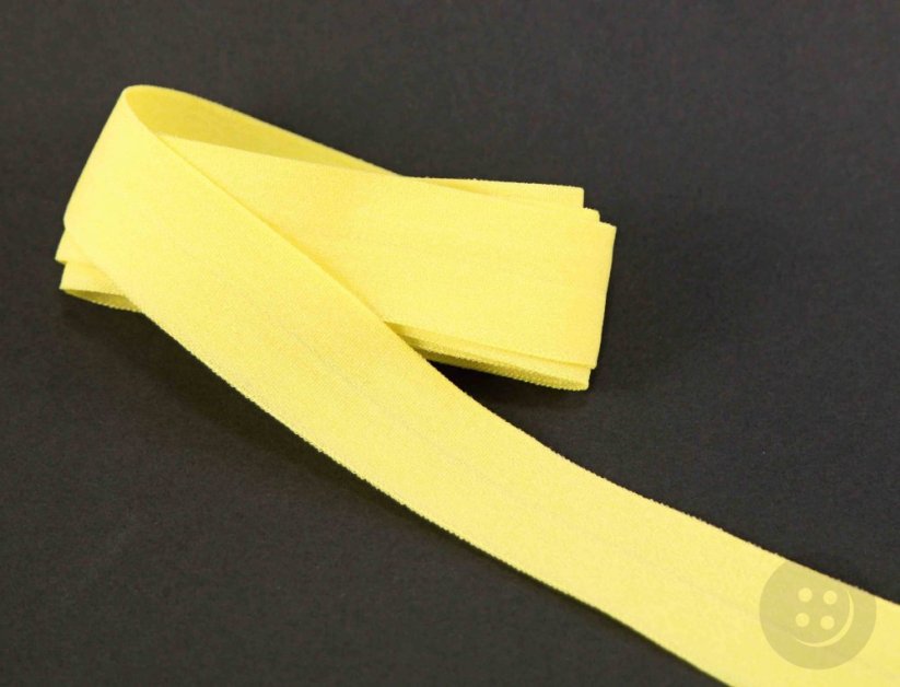 Edging elastic band - yellow matte - width 2 cm