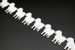 Zamatové ovečky v metráži - biele