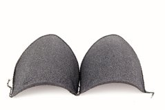 Obalené ramenní vycpávky - černá - rozměr 10 cm x 9,5 cm