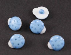 Children's button - blue ladybug - diameter 1.5 cm