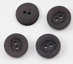Dírkový knoflík - antracitově šedý - průměr 2 cm