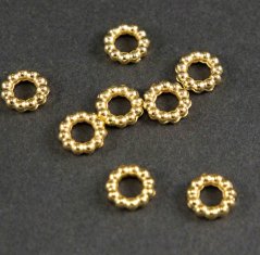 Goldene Perlenverzierungen - 25 Stück - Durchmesser 0,7 cm