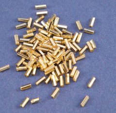 Glasperlen - gold - Länge 0,45 cm