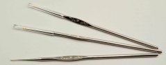 Metal crochet hook with gold tip - TULIP - sizes 0.4 - 2.1