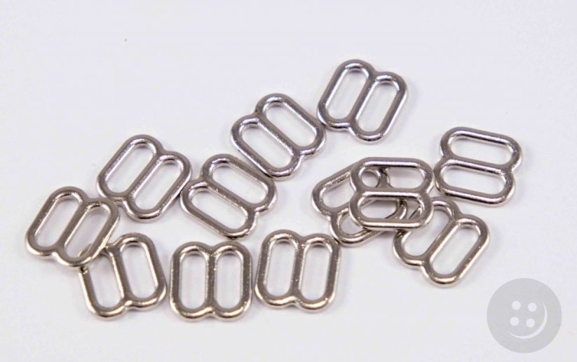 Zkracovač ramínkový kovový - stříbro - průvlek 1,2 cm