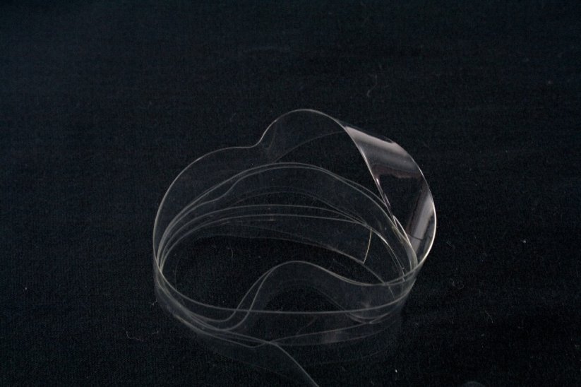 Silicone elastic - transparent - width 1 cm