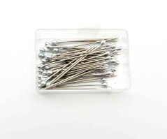 Nerezové špendlíky so striebornou hlavičkou v tvare kvapky