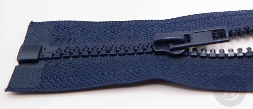 Dělitelný kostěný zip - délka (30 - 95 cm) - různé barvy - Délka: 50 cm, Barva kostěných zipů: Hnědá