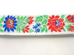 Krojová stuha - bielá - šírka 3,6 cm