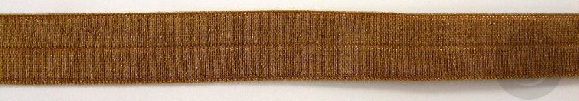 Fold over elastic trim - ocher - 1,5 cm