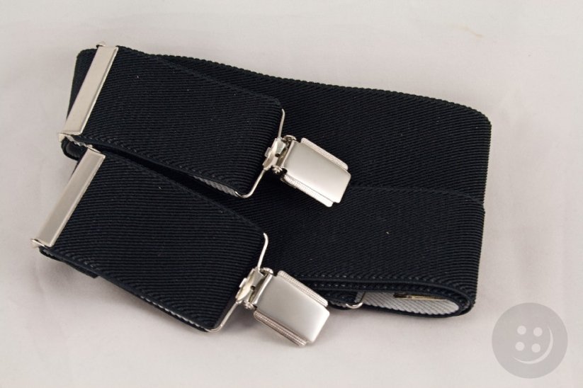 Children's suspenders - black - width 3,5 cm