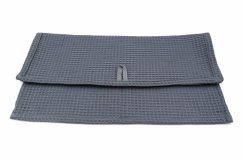 Luxury waffle tea towel - grey - size 50 cm x 70 cm