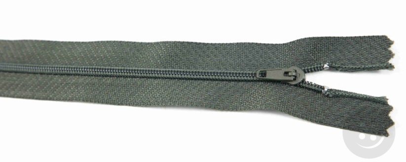 Nedělitelný jemný plastový spirálový zip (velikost číslo 3) různé barvy - délka 12 cm - 60 cm