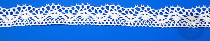 Cotton lace trim - white - width 2,7 cm