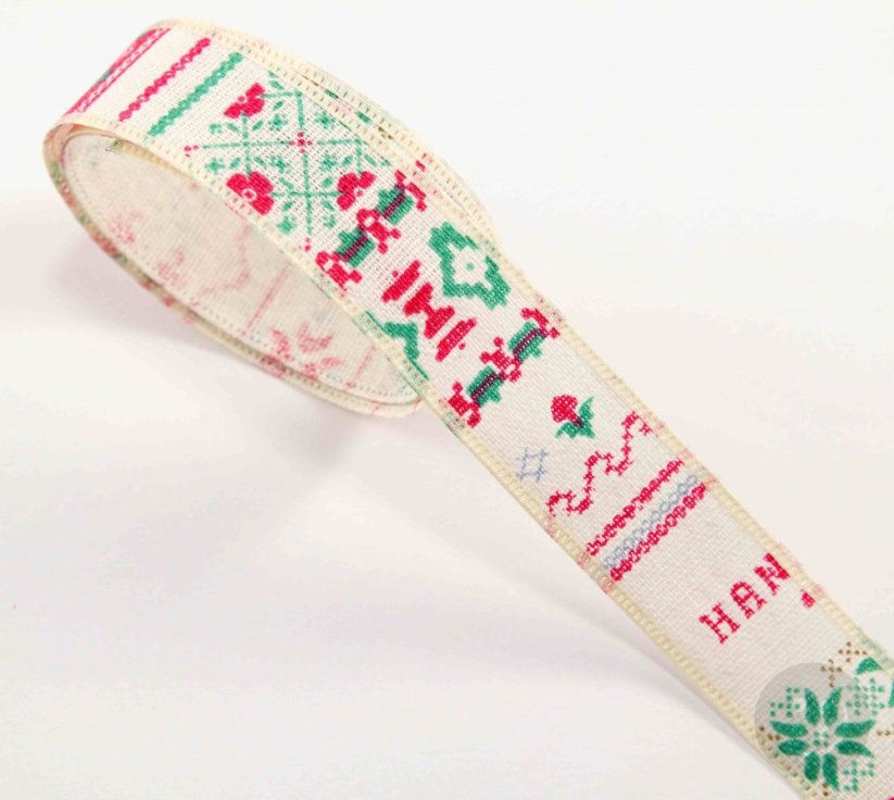 Christmas decorative ribbon - width 2,5 cm