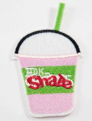 Iron-on patch - shake - dimensions 4 cm x 7 cm
