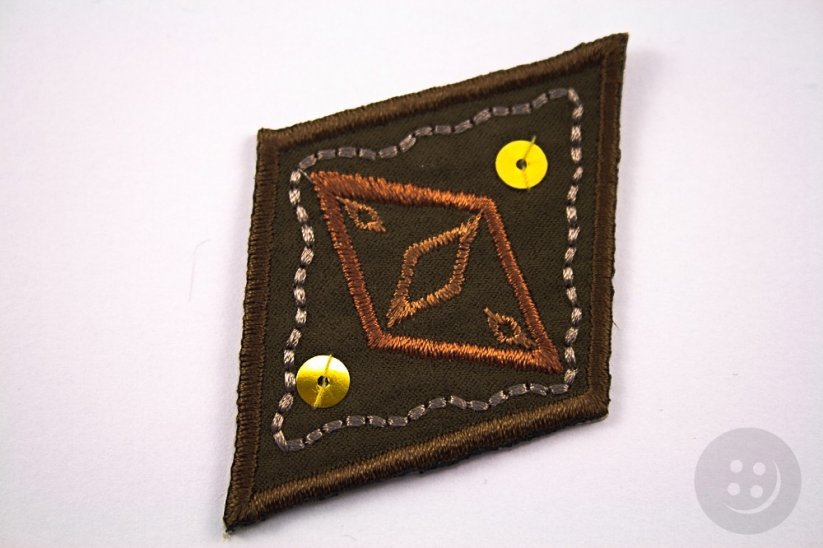 Iron-on patch - Rhombus - dimensions 7,3 cm x 5 cm