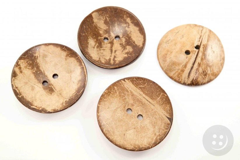 Hole maxi button - coconut - diameter 6 cm