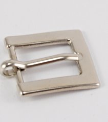Metal belt buckle -  silver - pulling hole width  1,6 cm