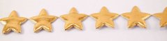 Satin stars by the meter - gold - width 2 cm