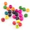 Colored wooden round beads - diameter 0.7 cm - 20 g / approx. 50 pcs