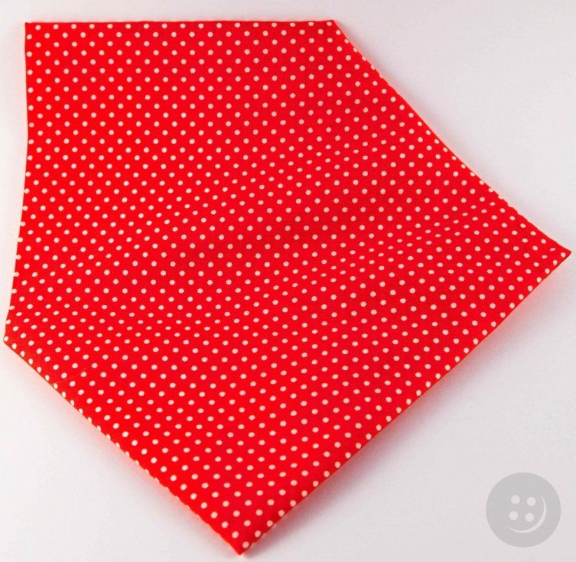 Cotton scarves with small polka dots - more colors - dimensions 65 cm x 65 cm - Scarf color: white red