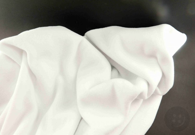 Fleece hladký - bílá - šíře 150 cm