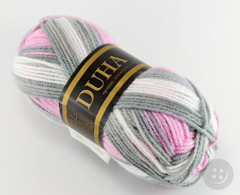 Yarn Duha - white, gray, pink - 41