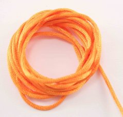 Saténová šnúra - oranžová - priemer 0,2 cm