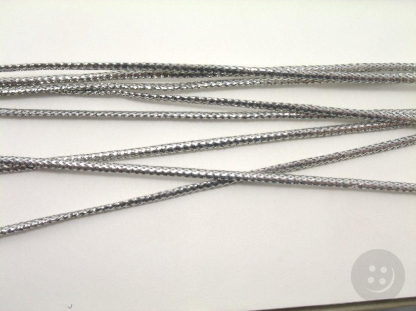 Silver lurex string - width 0,2 cm