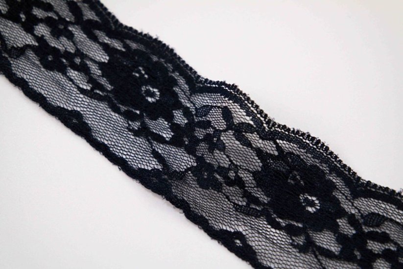 Nylon lace - dark blue - width 4 cm