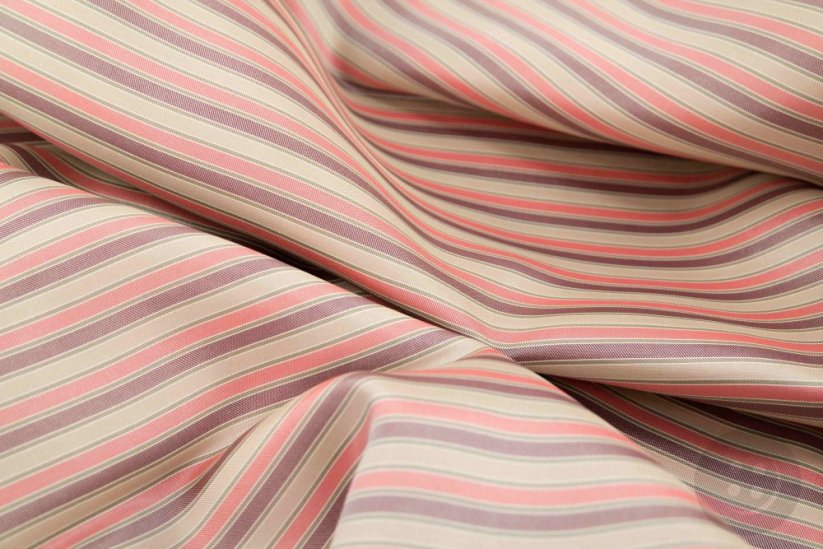 Podšívka viskóza polyester barevná pruhovaná doprodej 0,7 m