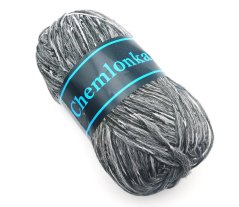 Chemlonka – šedý melír, příze pro pletení a háčkování