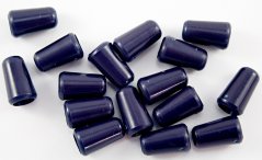 Plastic cord end - dark blue - pulling hole diameter 0,5 cm